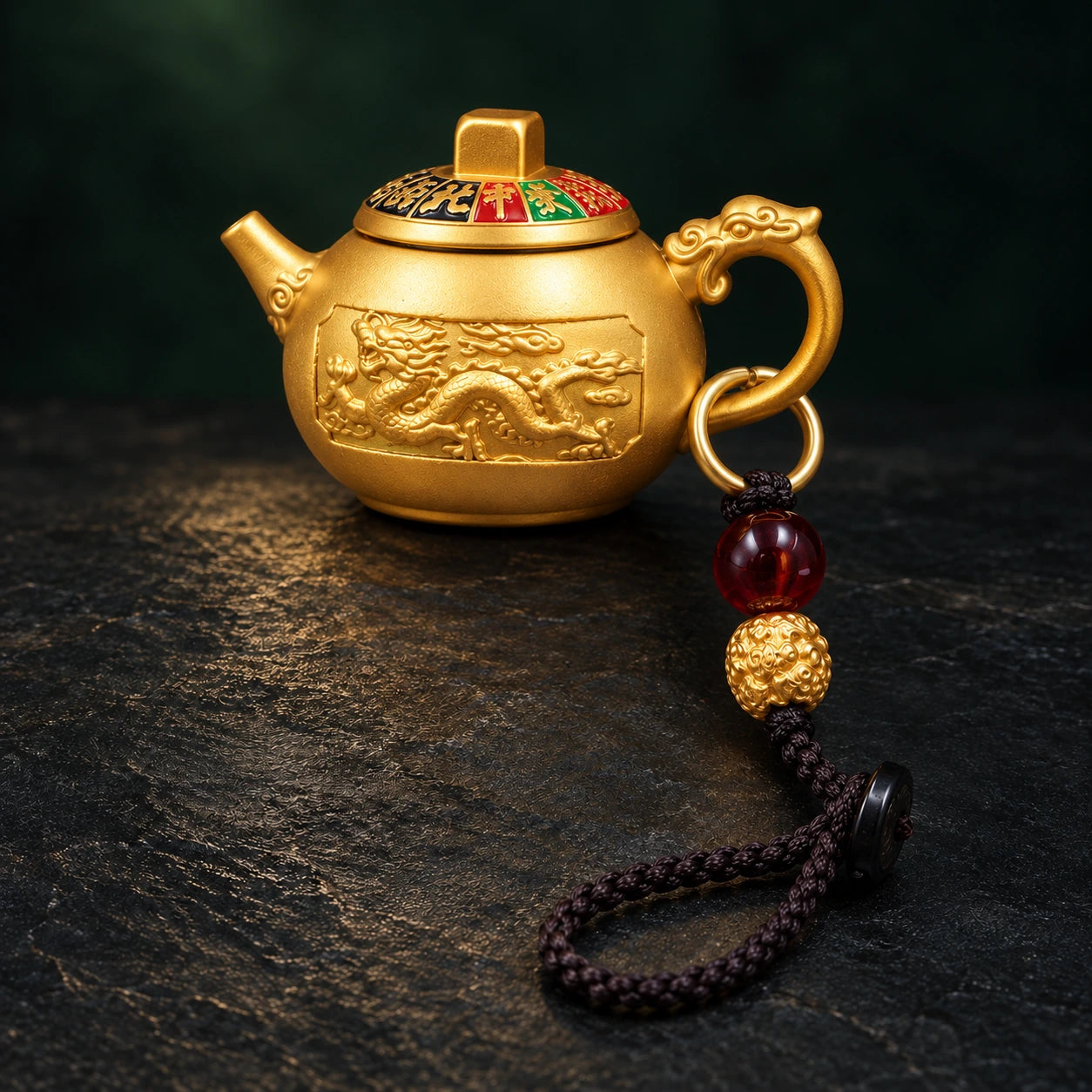 BA BA HU Zodiac Spinner · Dragon · AI styled product photograph